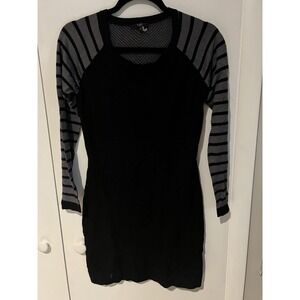 Tart‎ Women's Small Black Gray Long Sleeve Sweater Dress